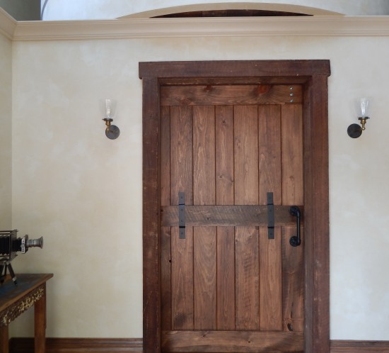 Custom reclaimed barn wood door