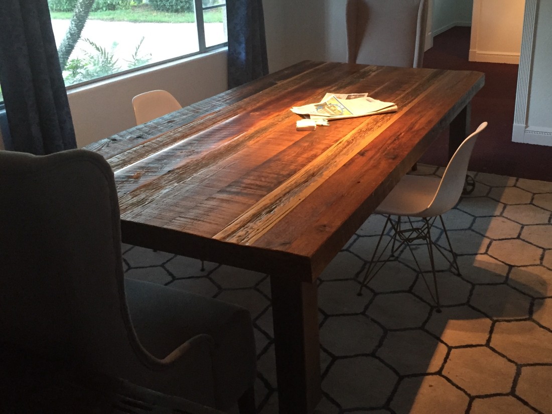 Orlando Reclaimed barn wood farmhouse dining table