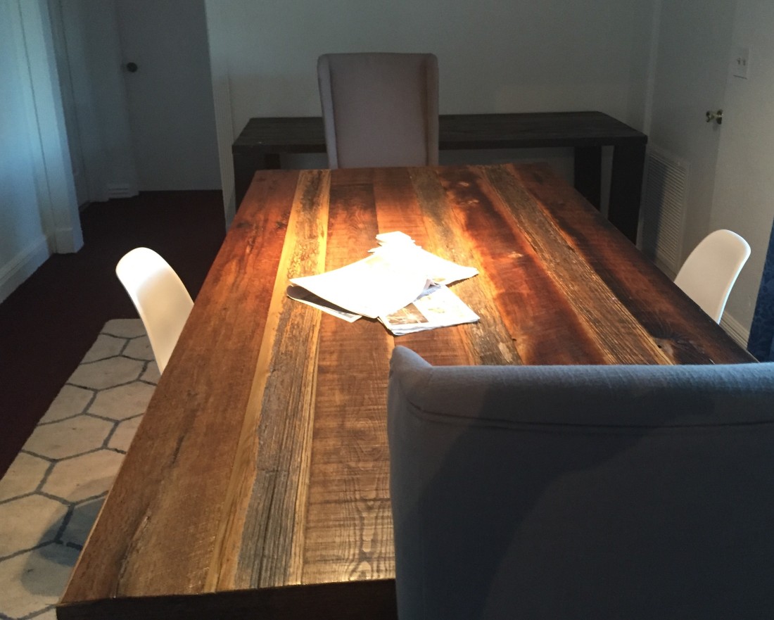 Orlando reclaimed wood farmhouse dining table