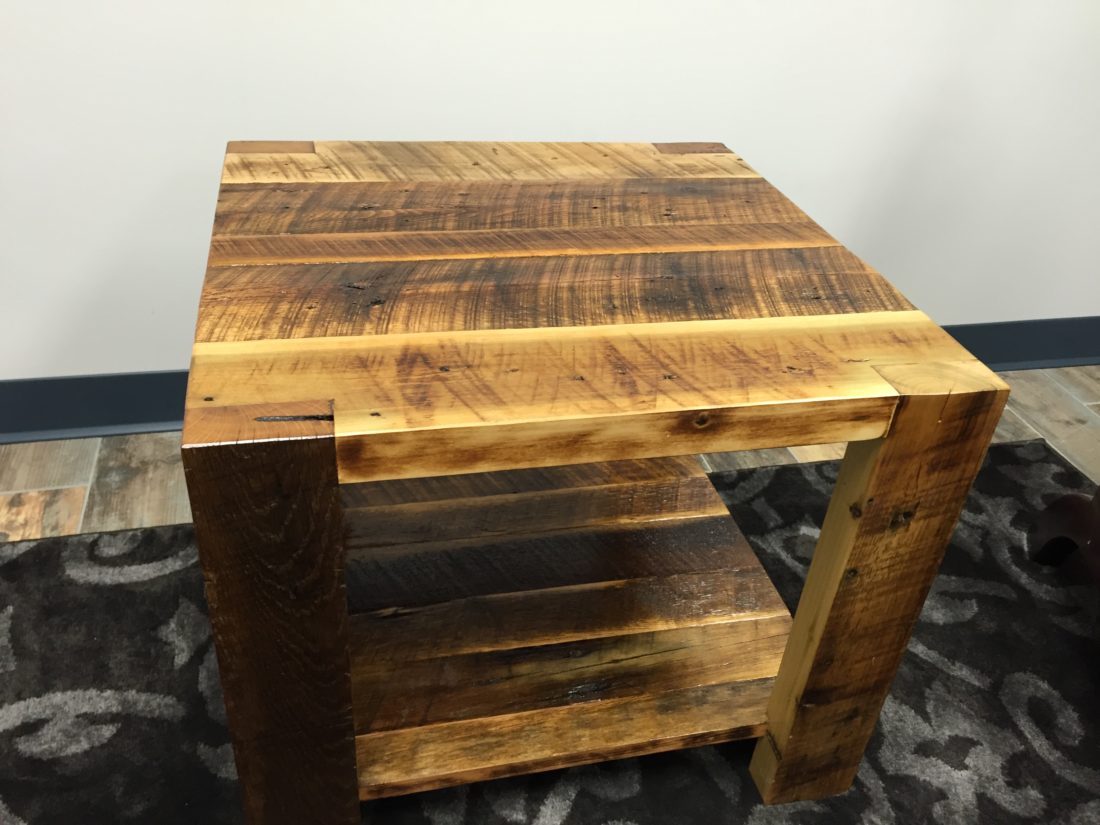 Reclaimed Wood End Table orlando
