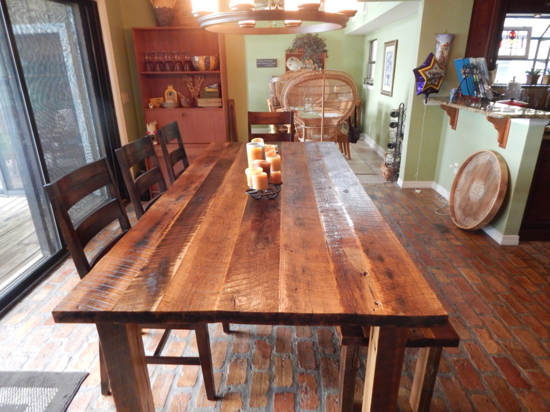 Reclaimed Lumber harvest style dining table orlando