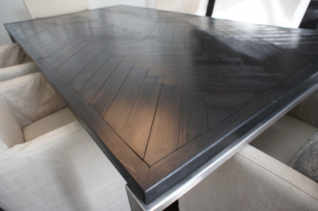 Chevron dining table