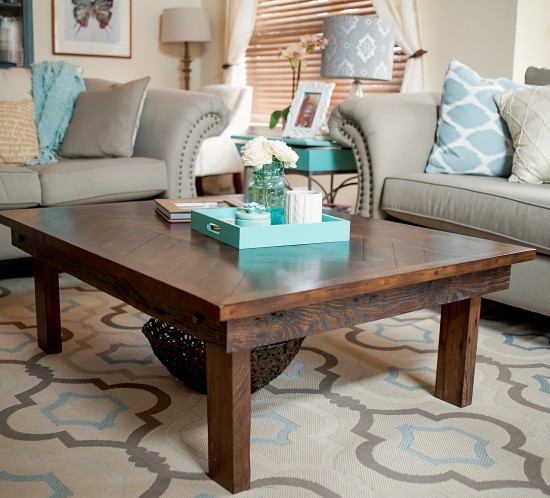 Custom reclaimed wood coffee table