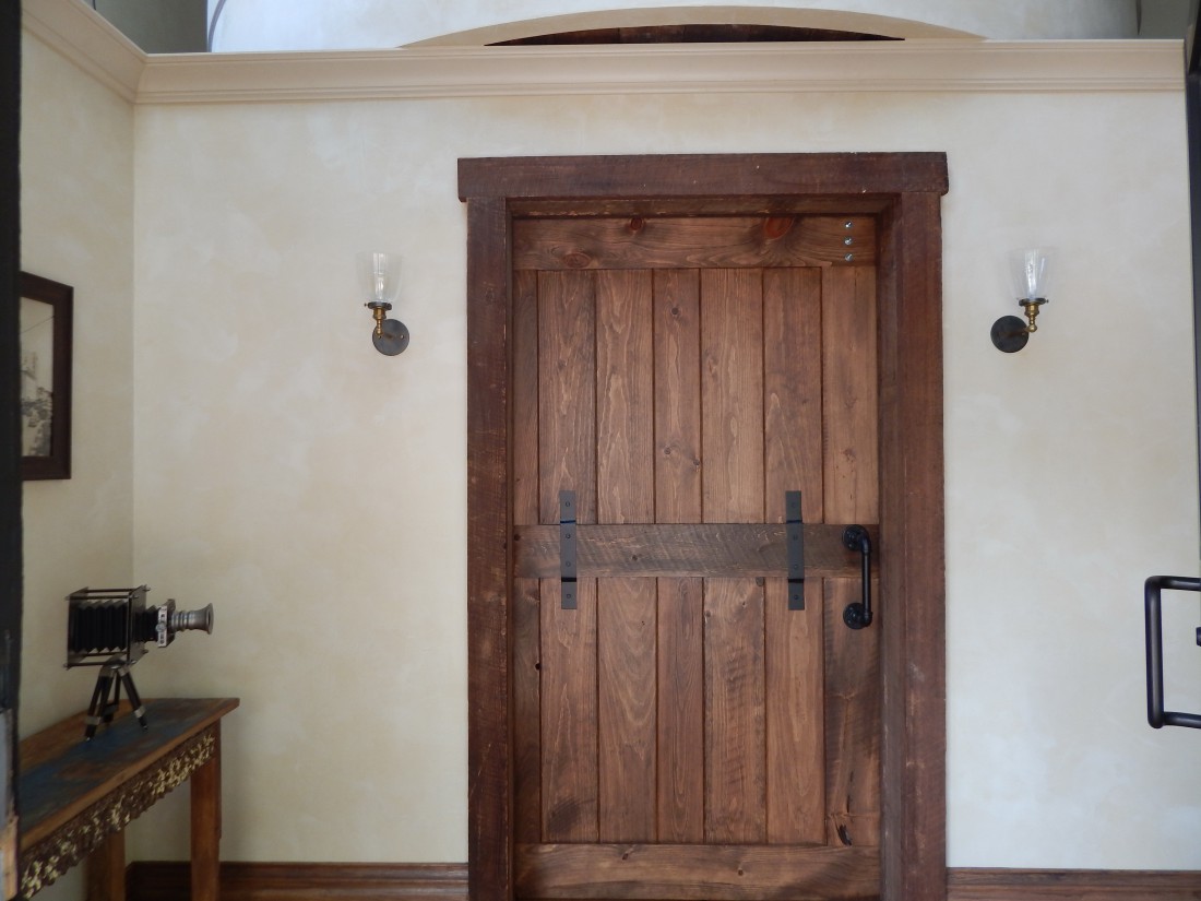 Custom reclaimed barn wood door