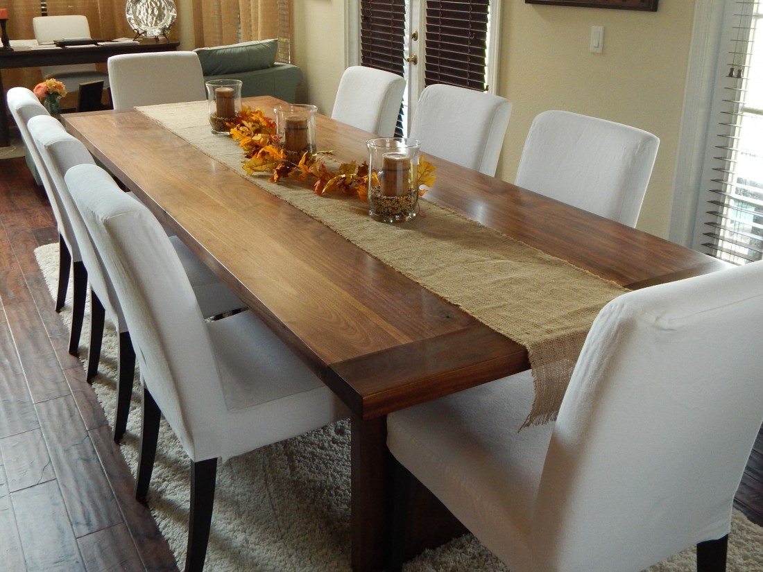 Reclaimed wood walnut dining room table