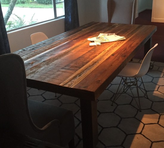 Orlando Reclaimed barn wood farmhouse dining table