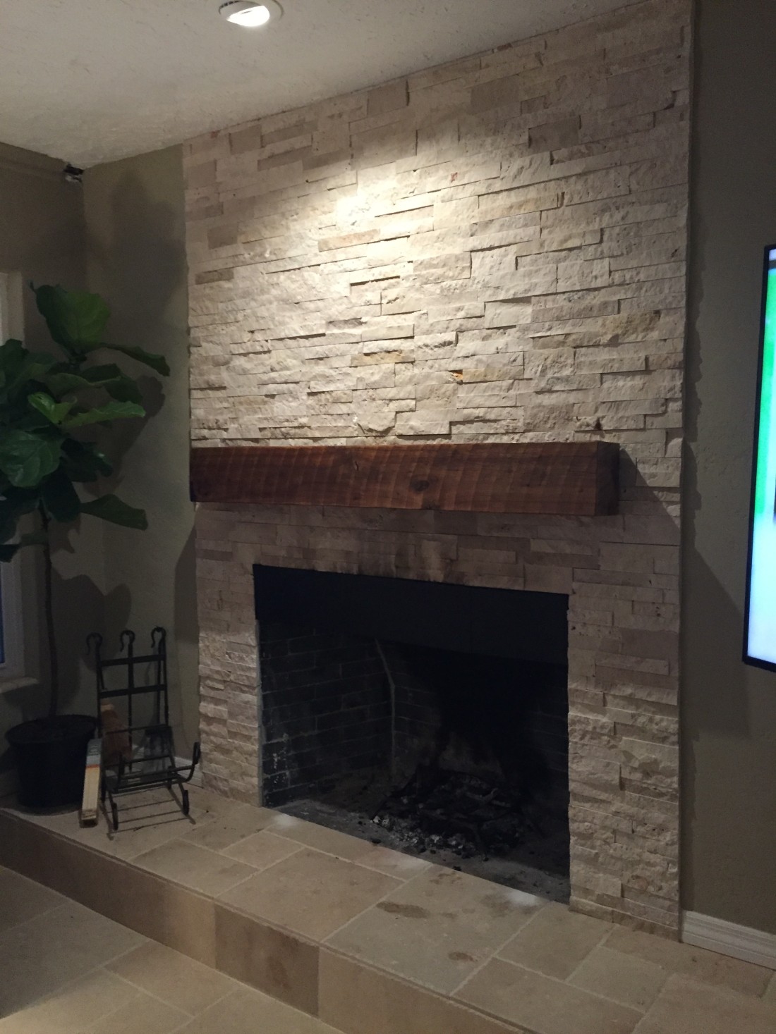 Orlando custom reclaimed wood mantle