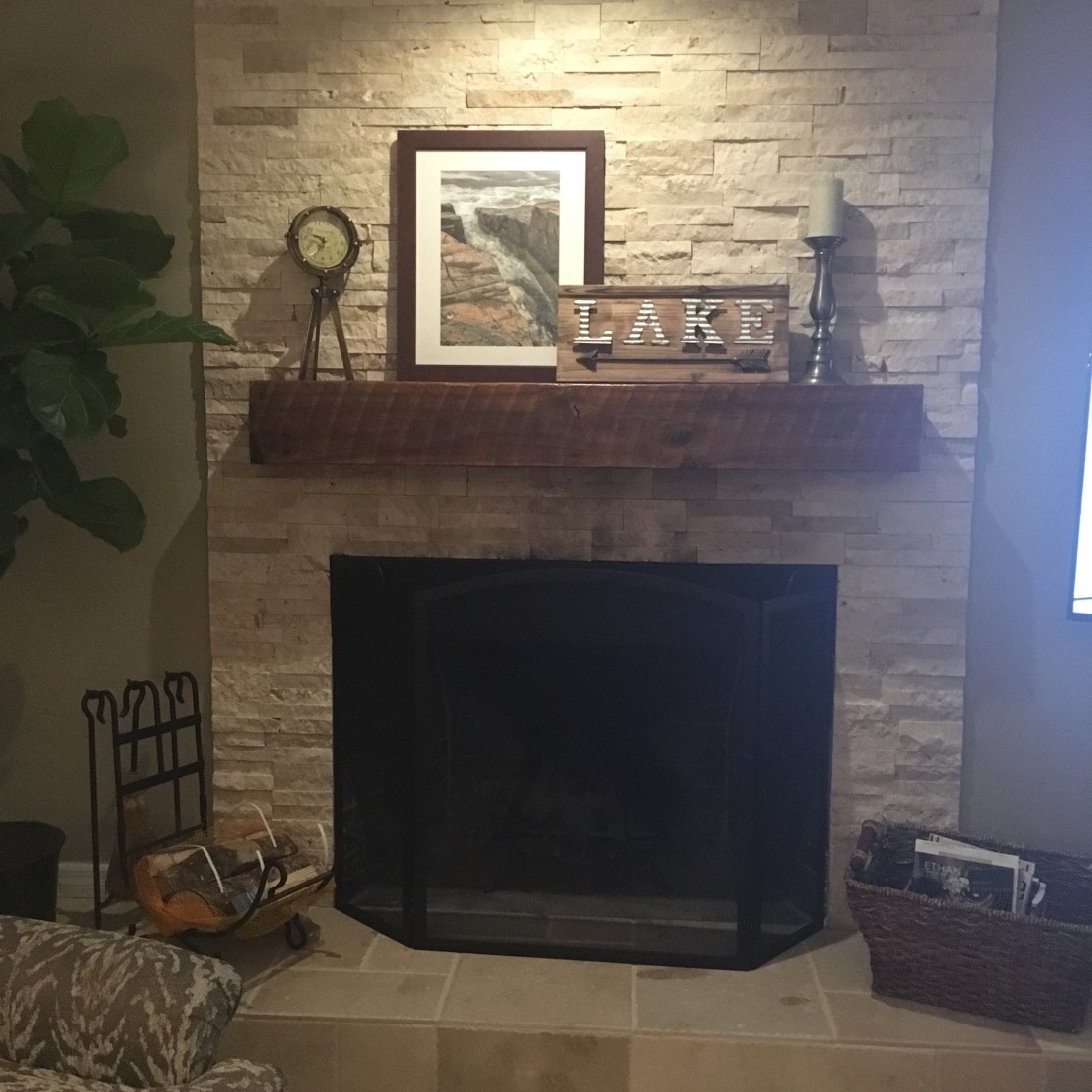 orlando reclaimed wood mantle