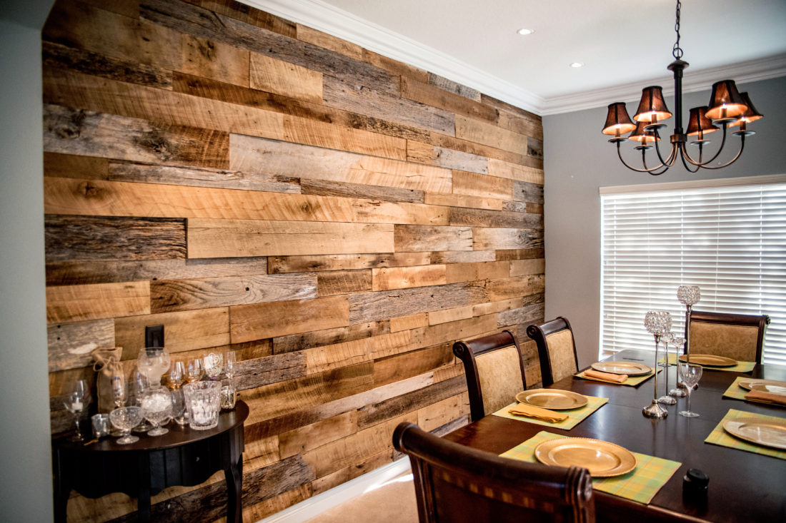 Orlando reclaimed wood walls made from barnwood