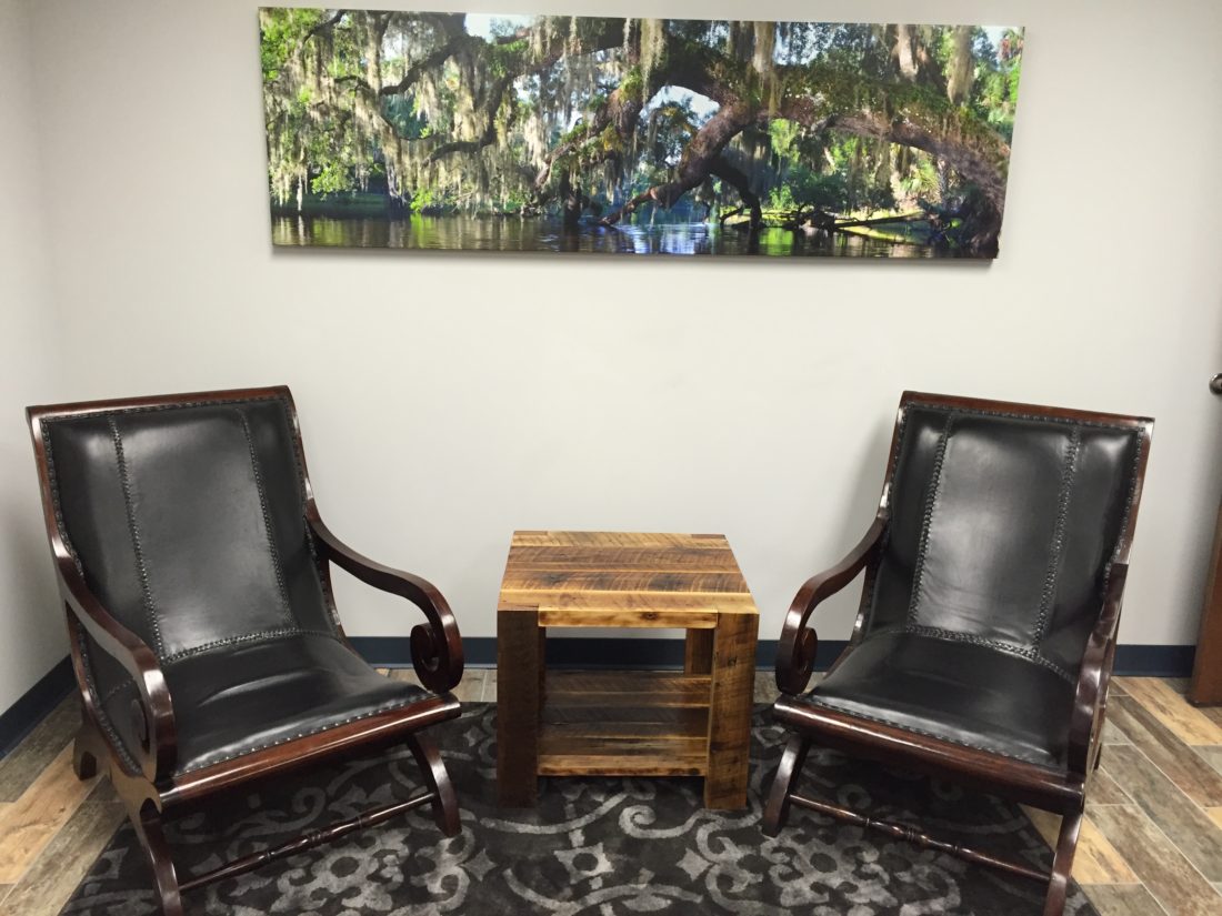 Reclaimed Wood End Table orlando