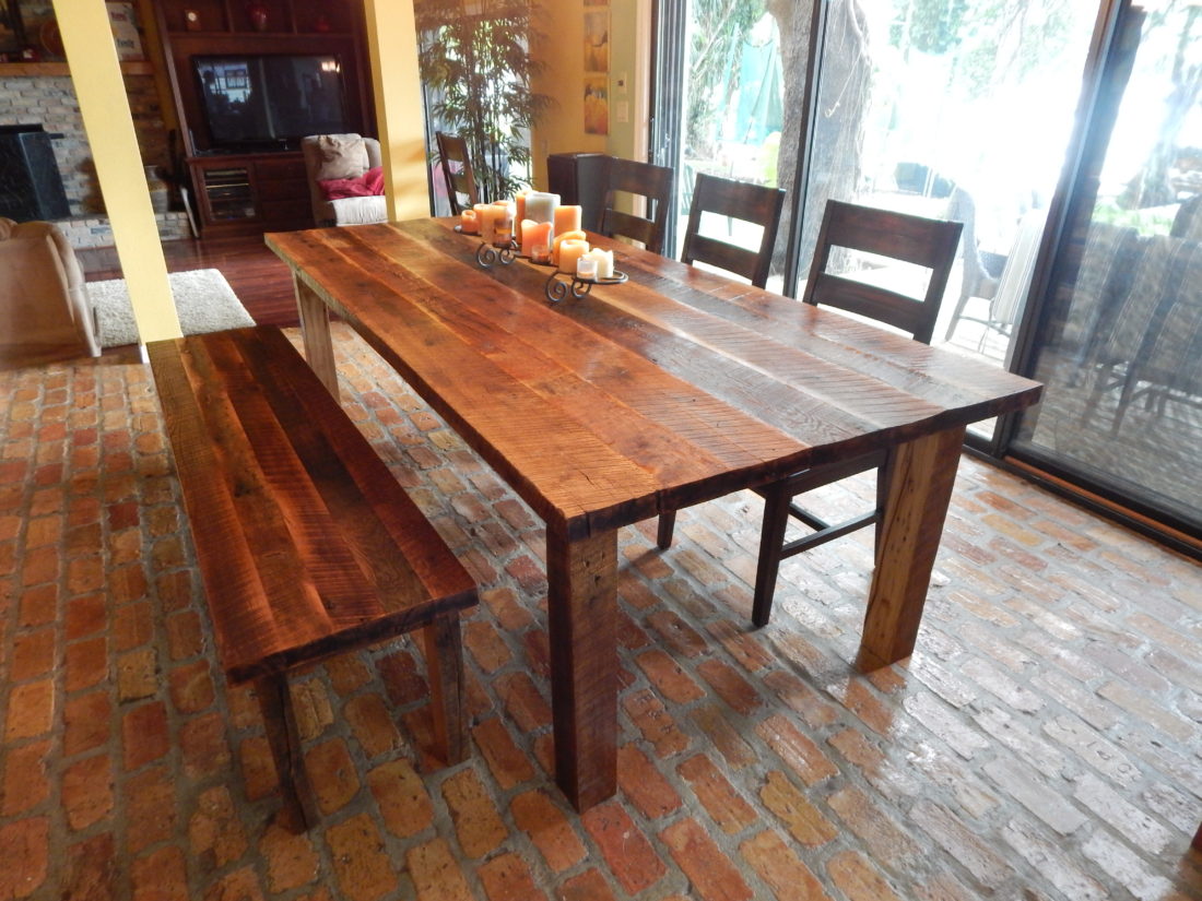 Reclaimed Lumber harvest style dining table orlando