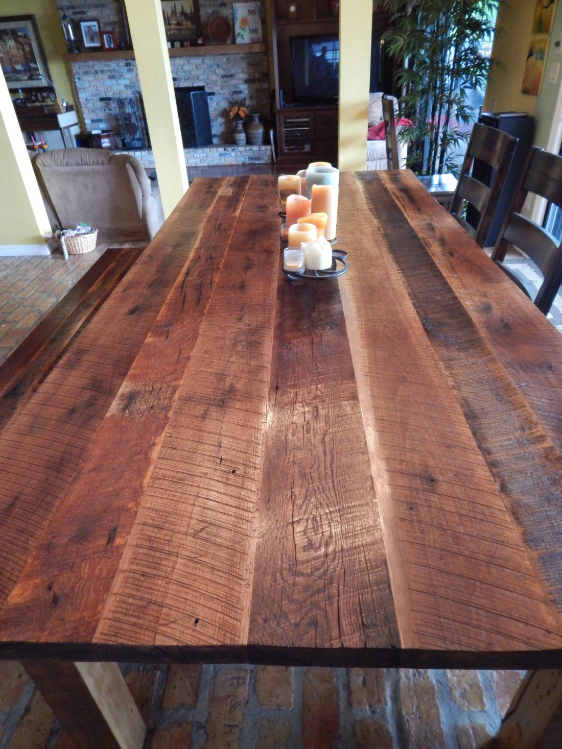 Reclaimed Lumber harvest style dining table orlando