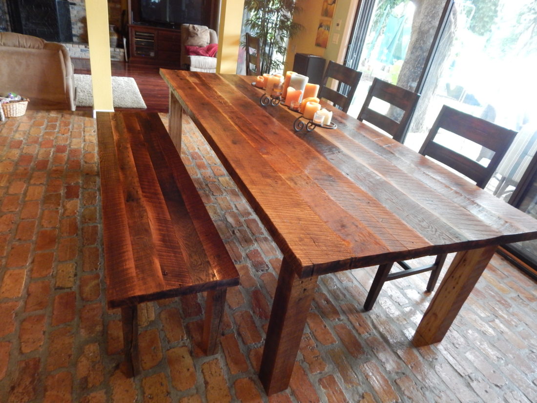 Reclaimed Lumber harvest style dining table orlando