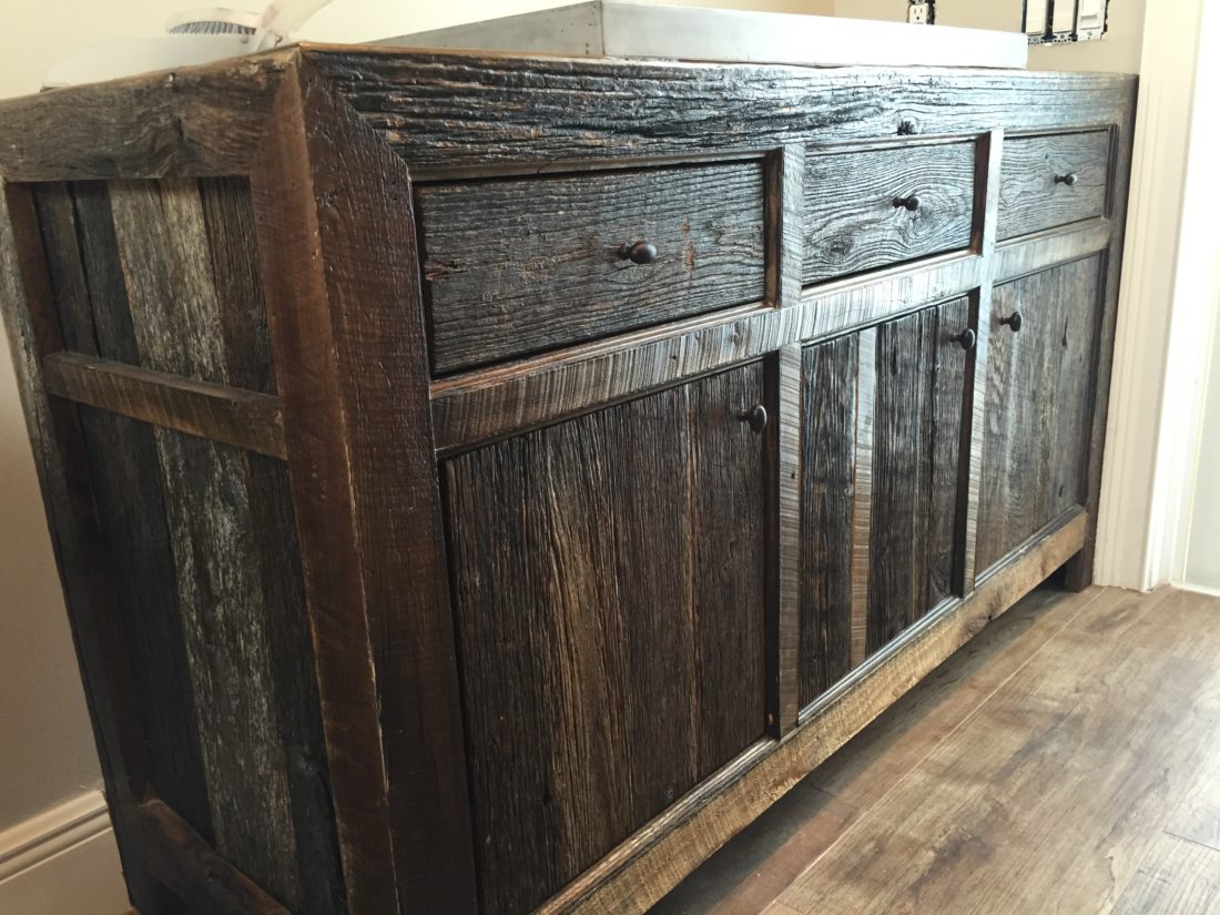 orlando reclaimed barn wood bathroom cabinet
