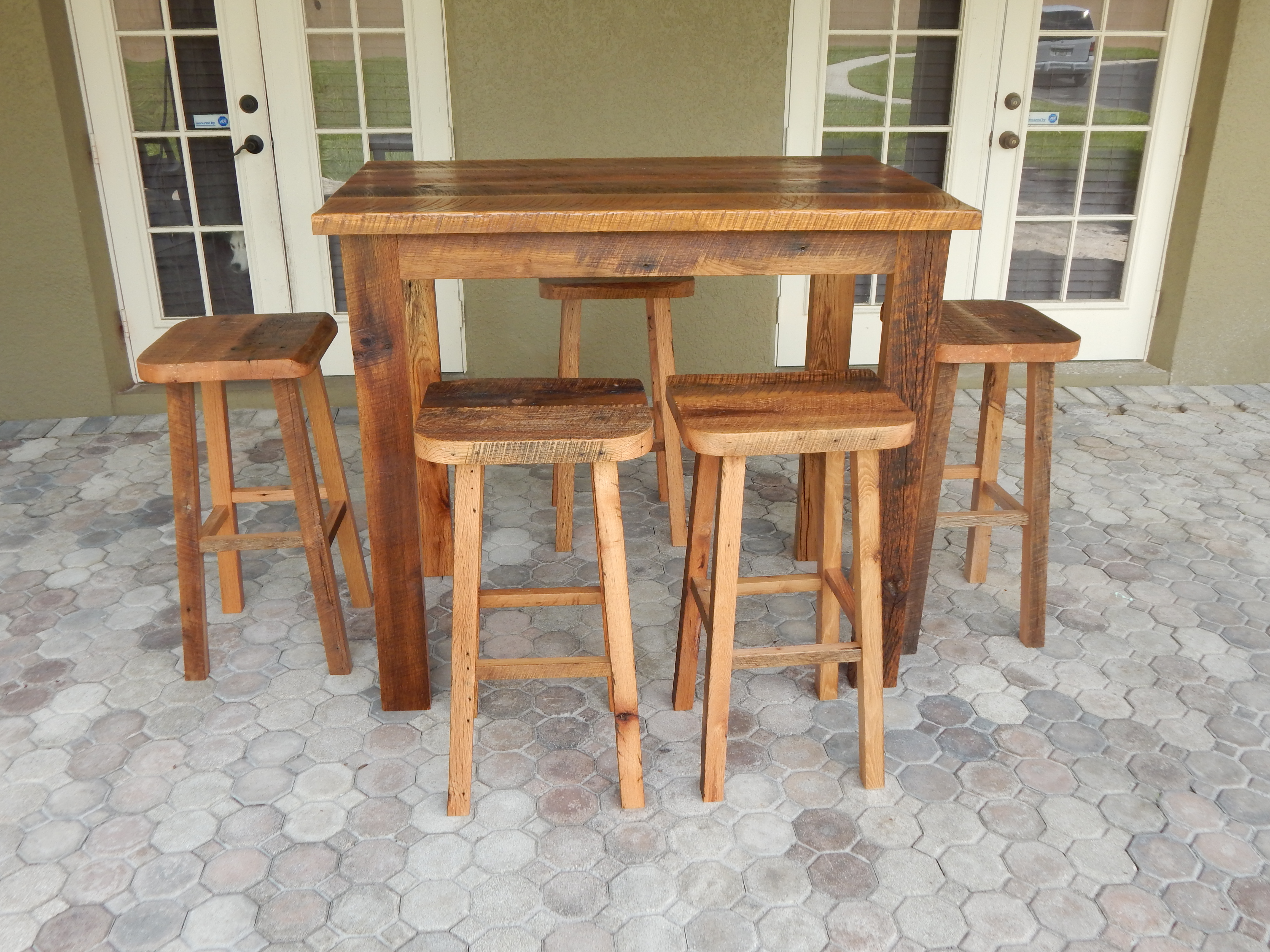 Wood bar height table deals